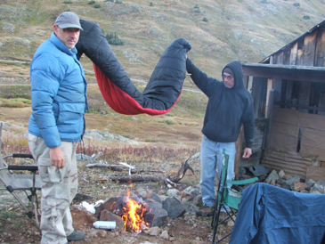 Gary and Steve slept in the cabin